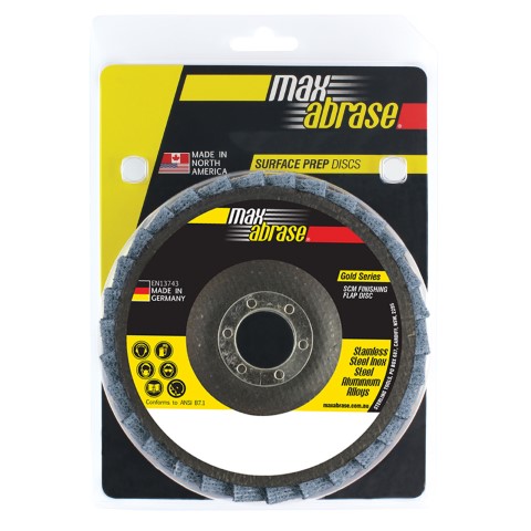 MAXABRASE SCM FINISHING FLAP DISC 125MM FINE / BLUE CARDED